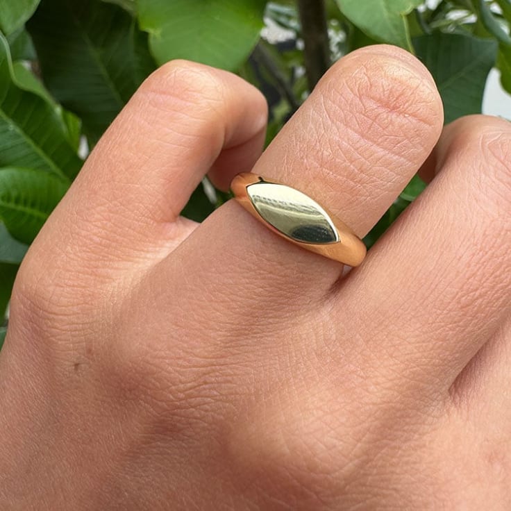 Marquise Face Signet Ring