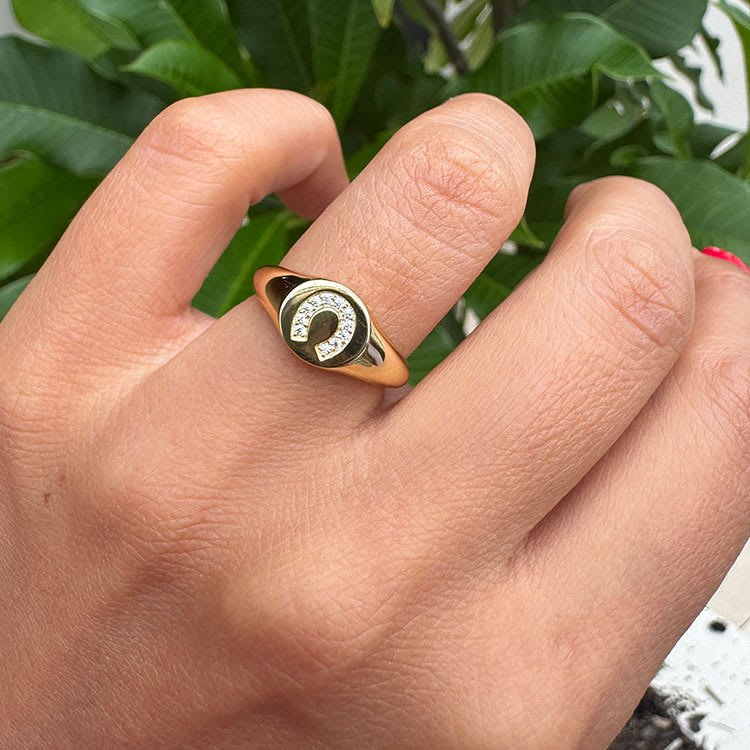 Horseshoe Signet Ring