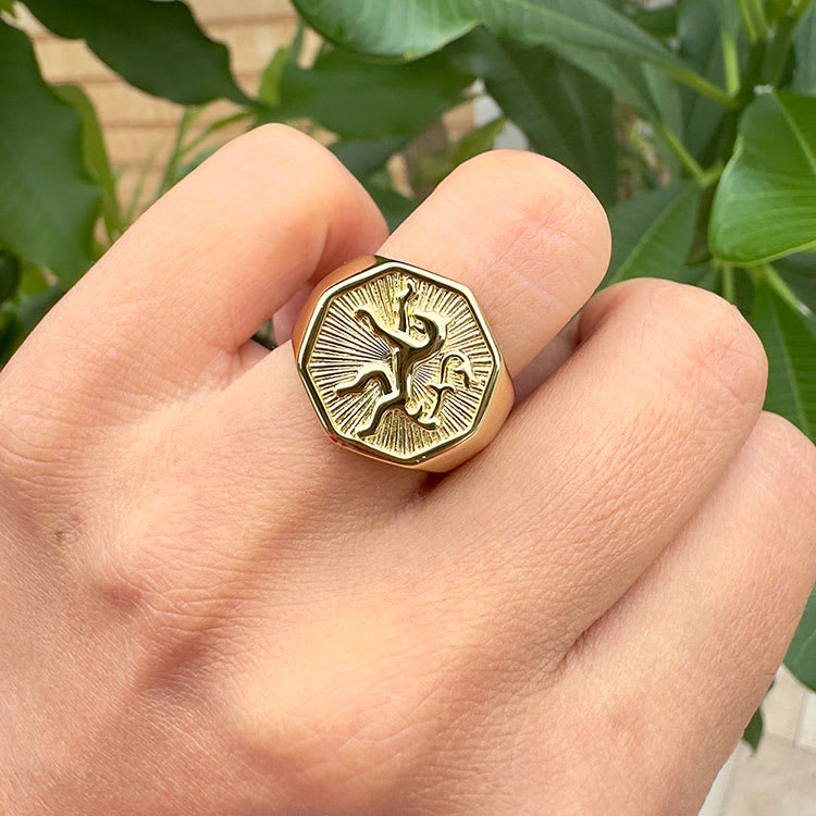 Personal Zodiac Signet Ring