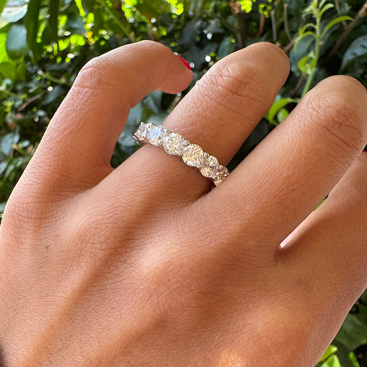 40 Points Each Lab Diamond Eternity Ring