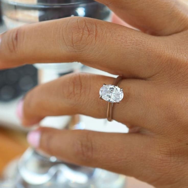 Classic 2ct Lab Oval Diamond Engagement Ring