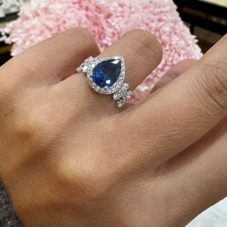 London Blue Topaz and Diamond Cocktail Ring