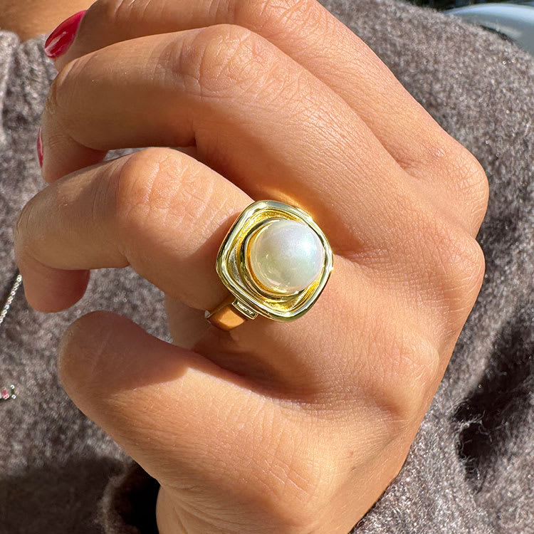 Akoya Pearl On A Gold Band
