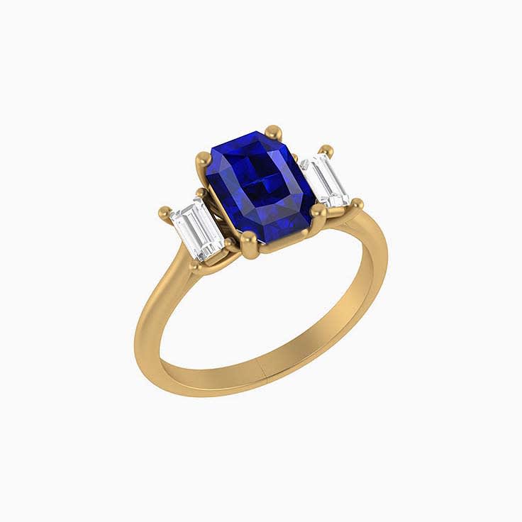 Luxury tanzanite and diamond ring
