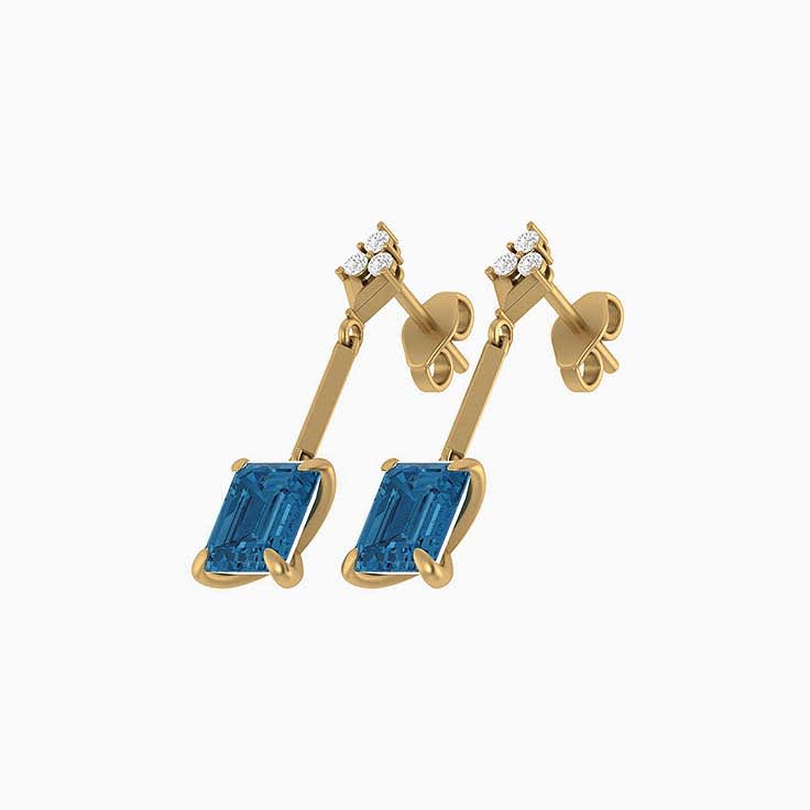 London Blue dangle earrings