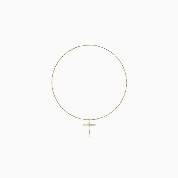 Modern natural diamond cross and chain 45cm x 1.5mm width