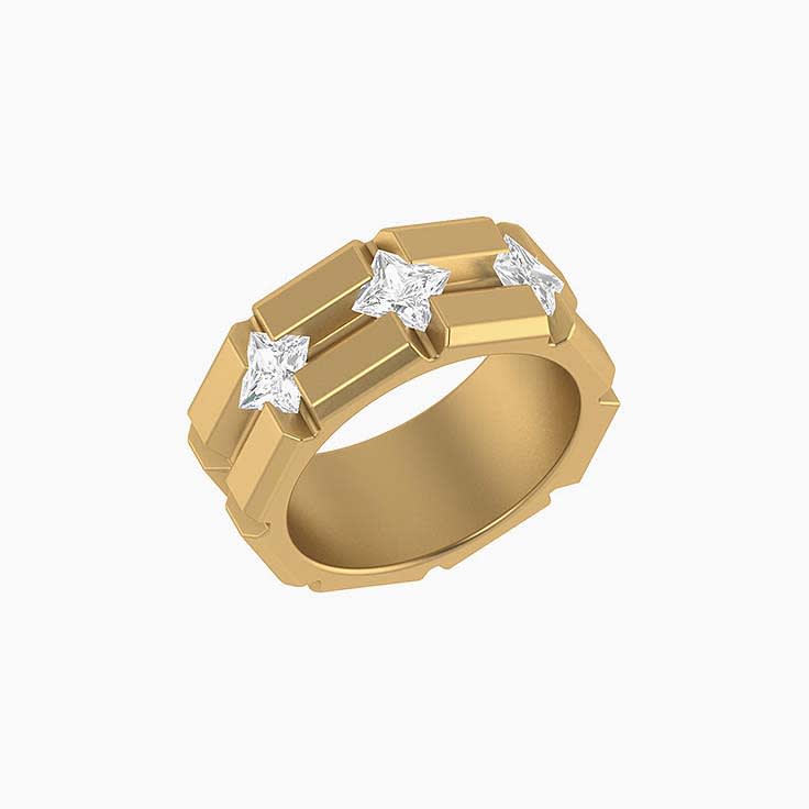 Gents Lab Diamond Solid Gold ring