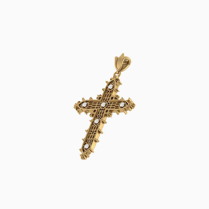 Timeless filigree diamond cross