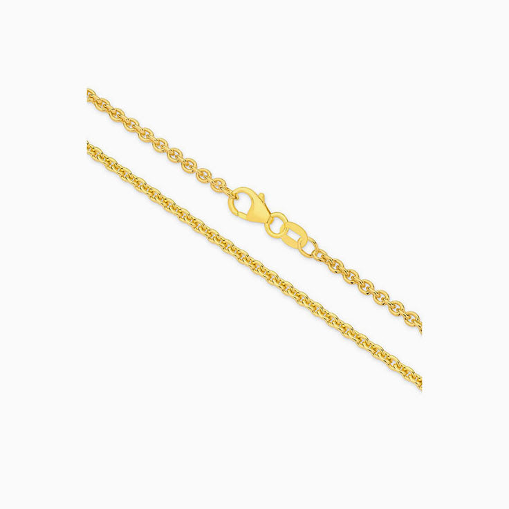 Classic Yellow Gold Rope Chain 45cm