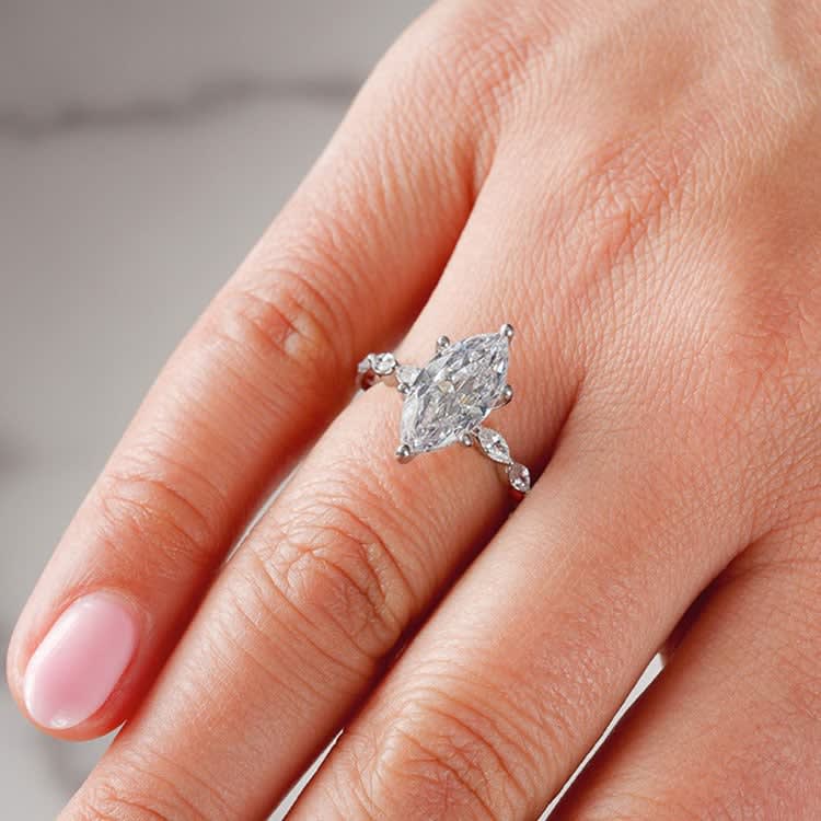 3carat Lab Marquise Engagement ring