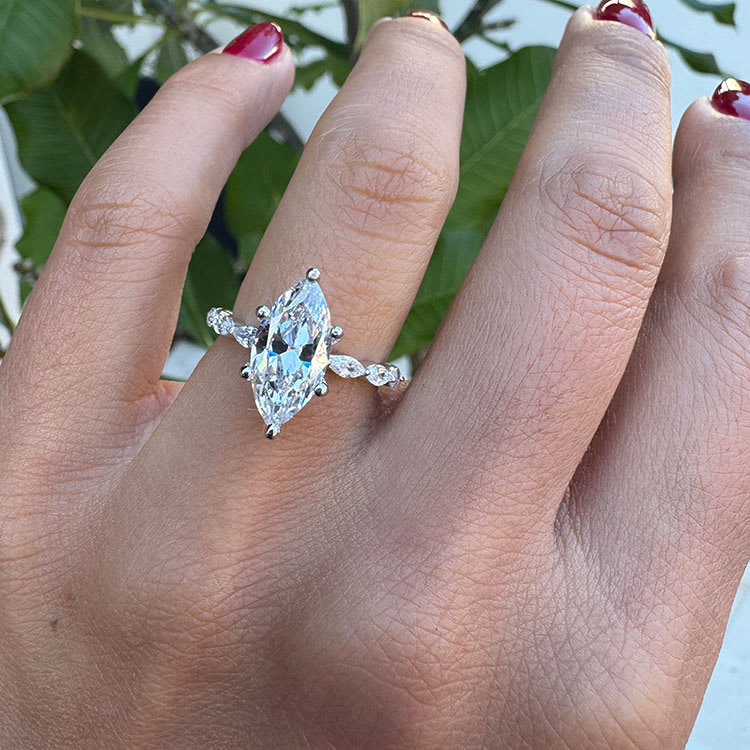 3carat Lab Marquise Engagement ring