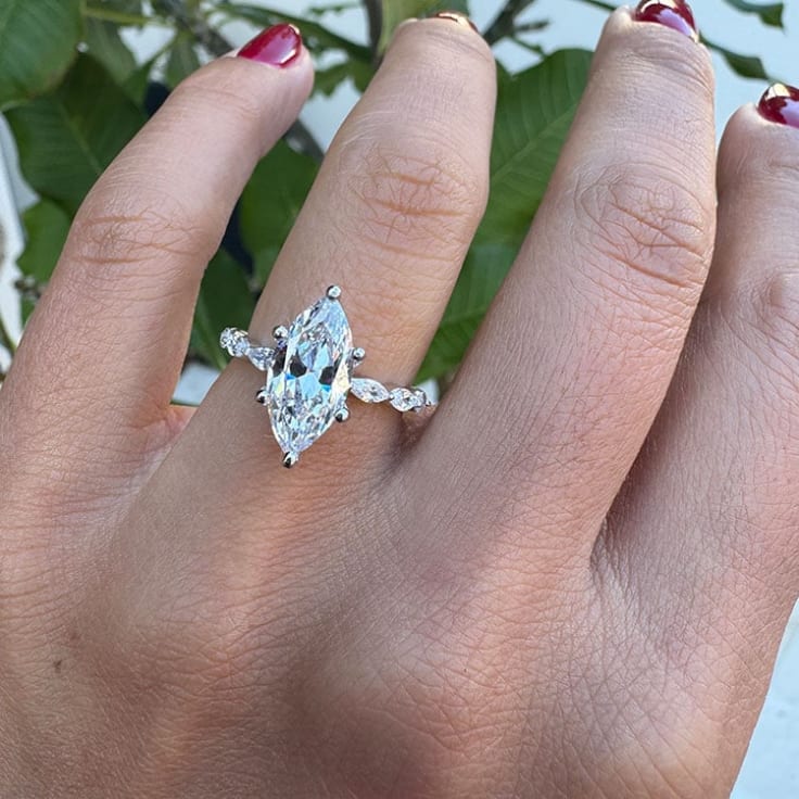 3carat Lab Marquise Engagement ring
