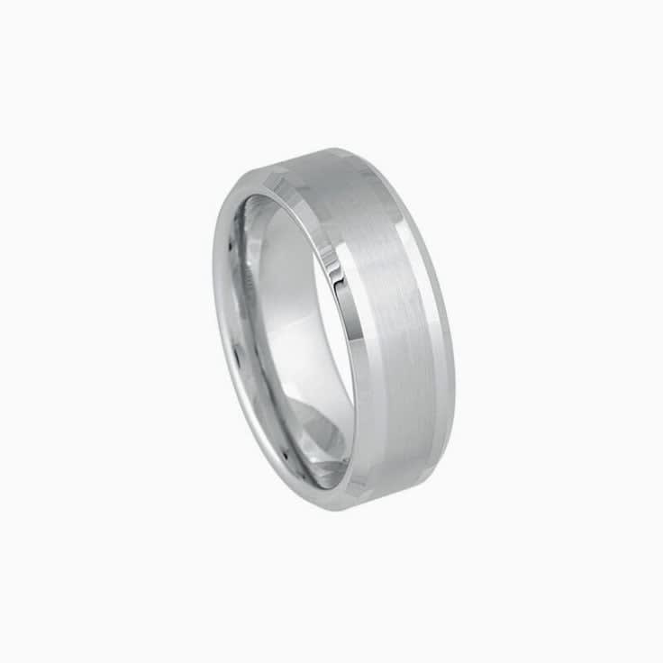 Flat beveled tungsten ring