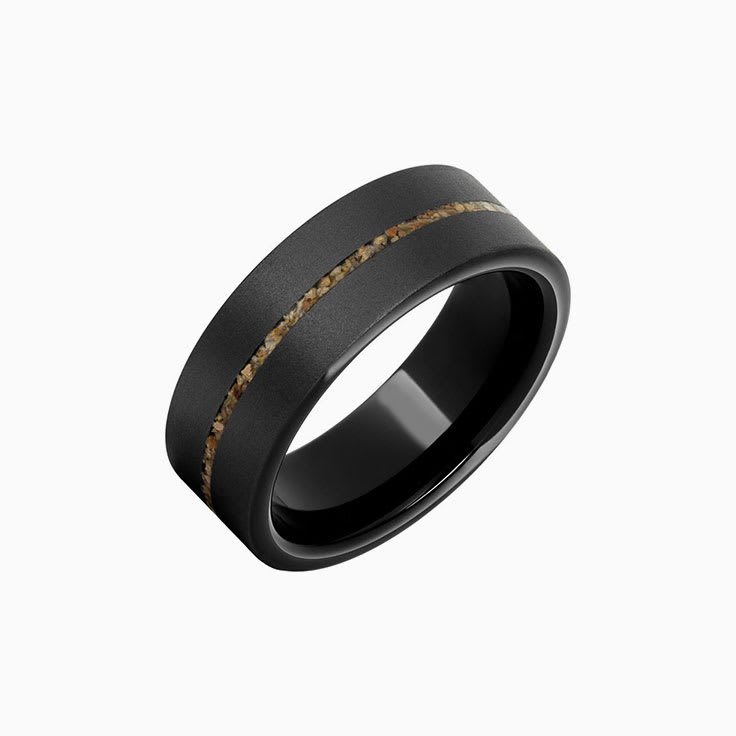 Brown dinosaur fossil ring