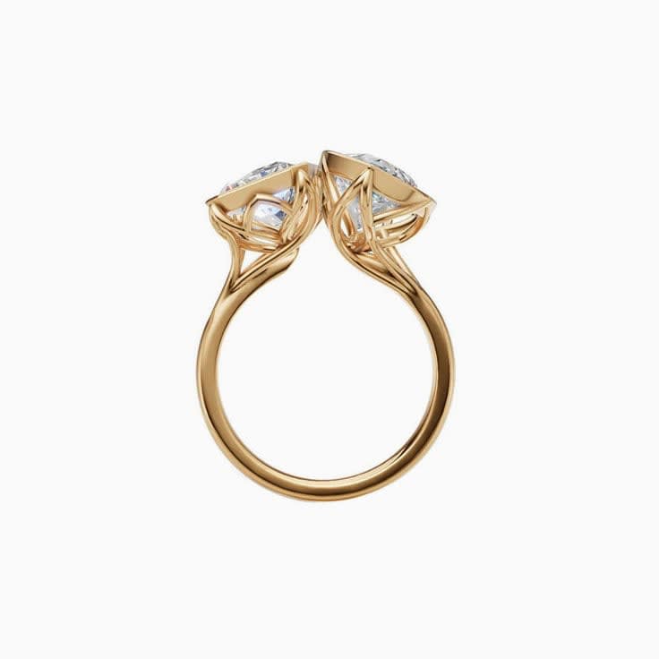 Toi et moi tulip set ring
