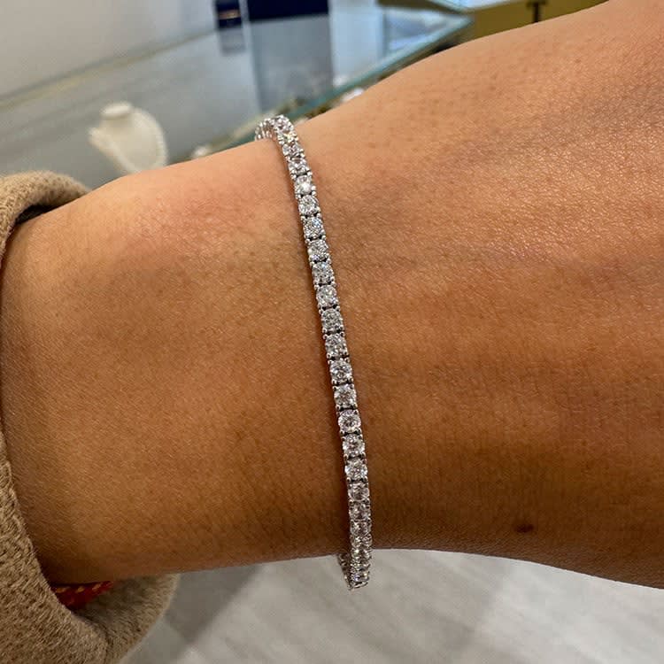 Classic 4 carat lab tennis bracelet