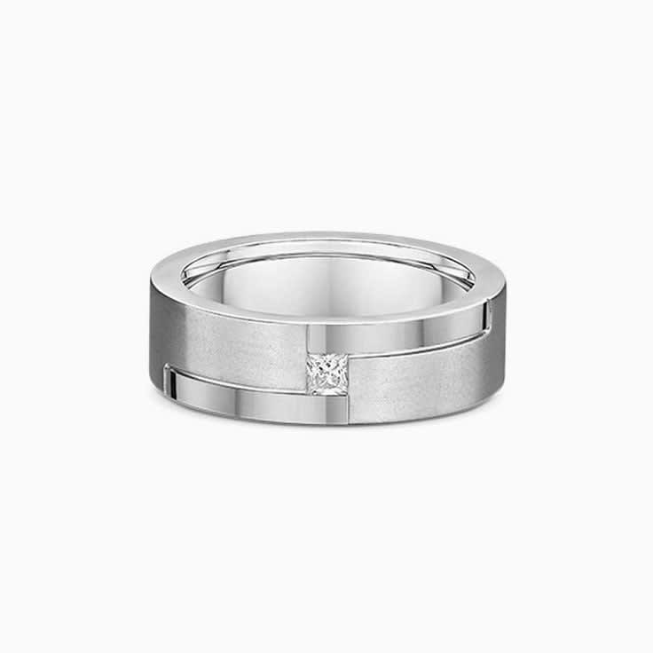 Mens wedding with one diamond