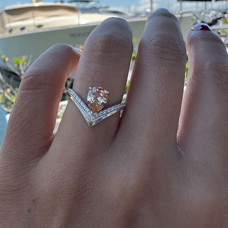 Lab Yellow Diamond Engagement ring