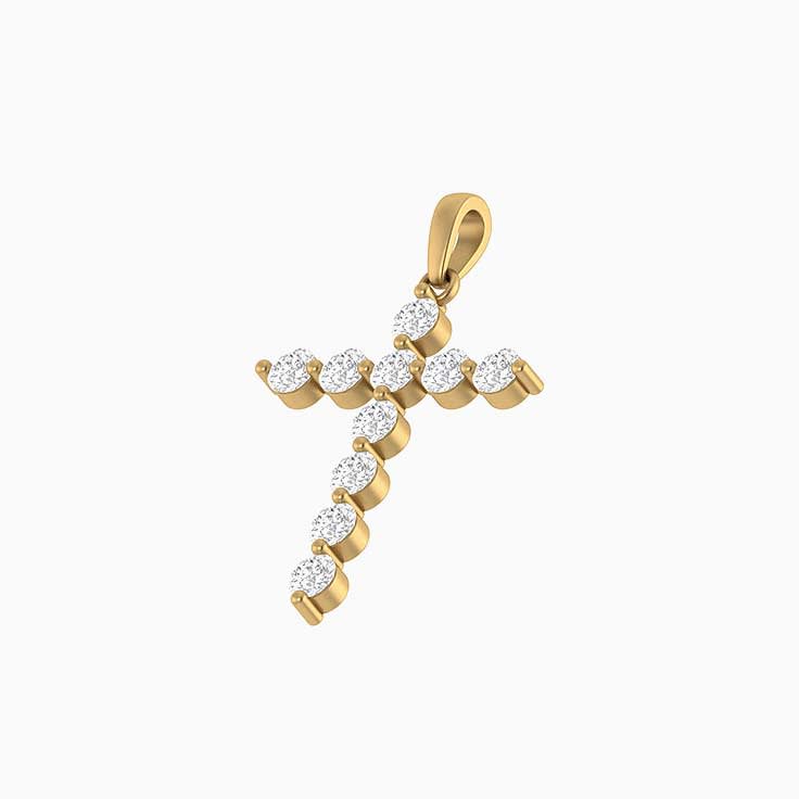 Classic Cross with 8 pointers each Lab diamonds