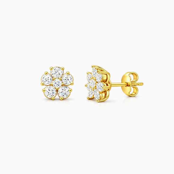 petite flower studs