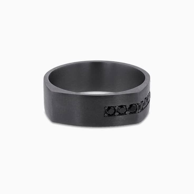 Black diamond unique band for men