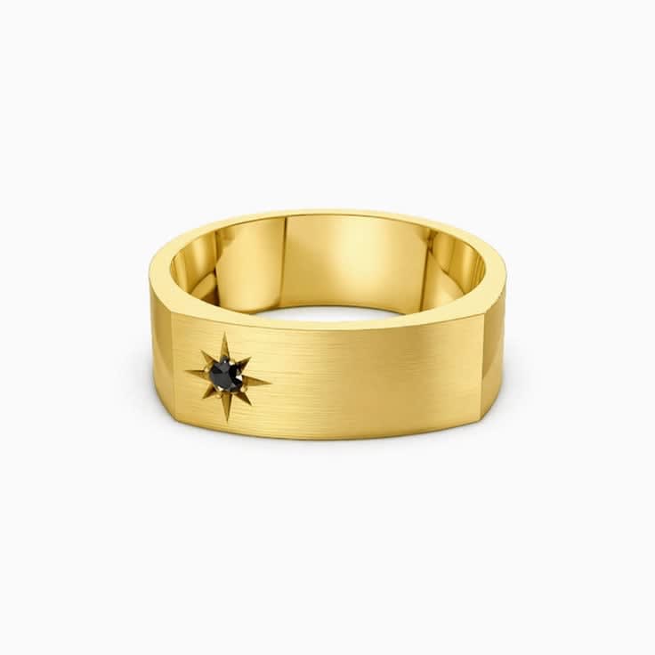 signet ring star set stone