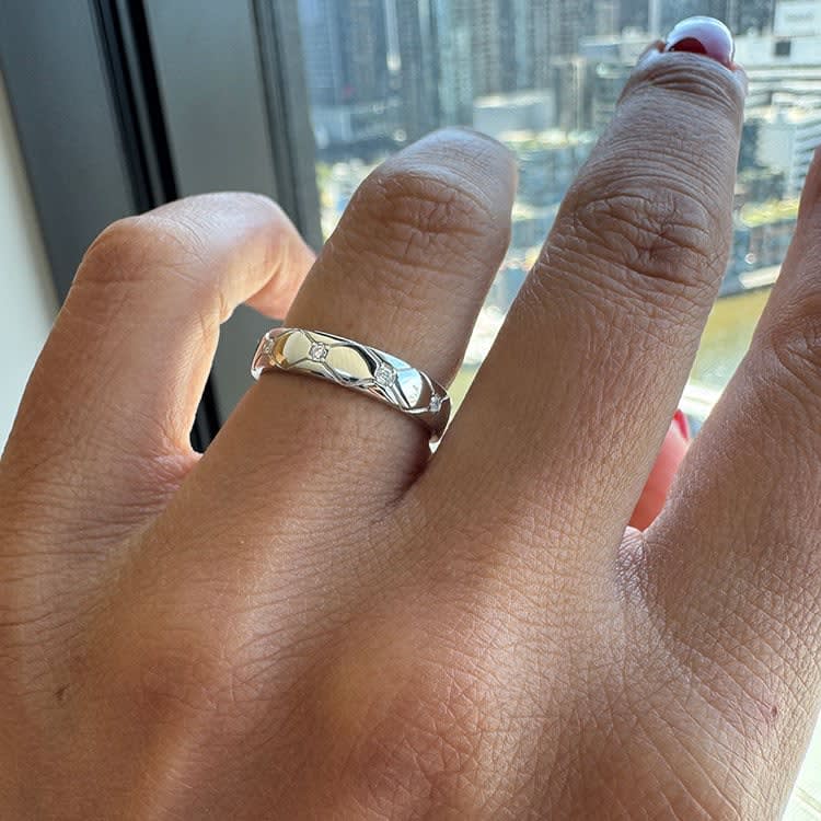 Unique gold eternity ring