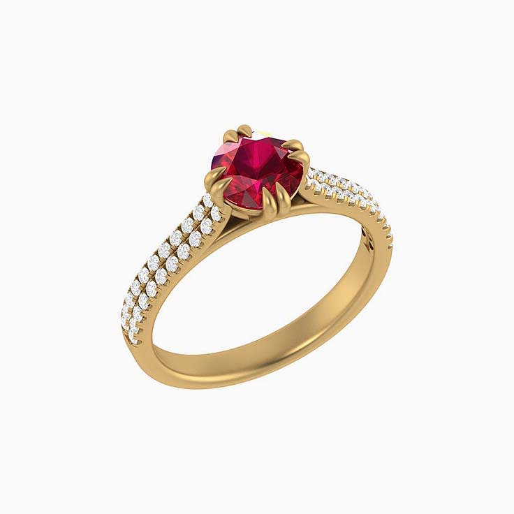 Class Better Natural ruby and diamonds