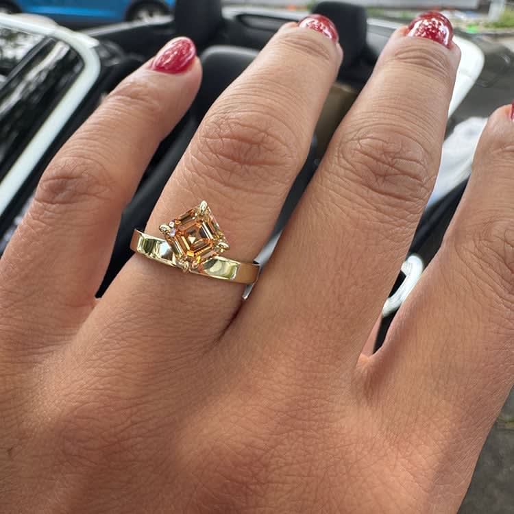 Citrine on a cigar band