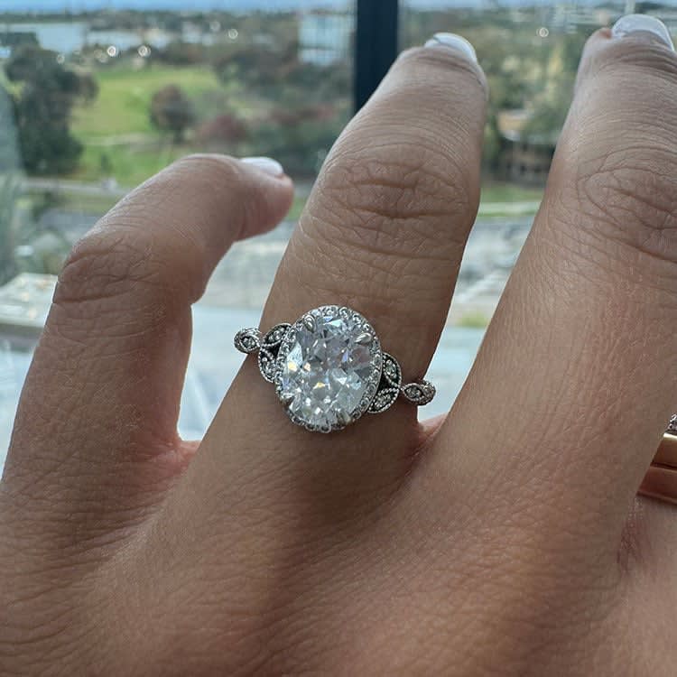 Vintage oval engagement ring