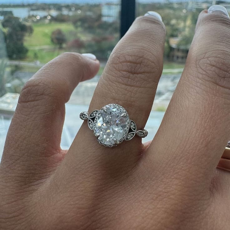 Vintage oval engagement ring