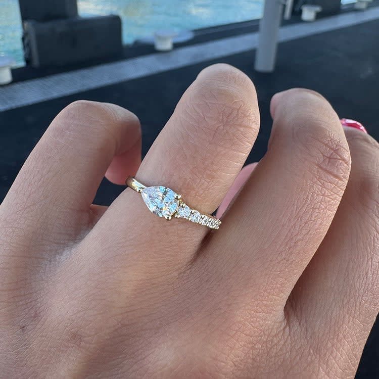 Petite diamond promise ring