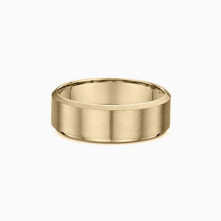 7mm 9k yellow mens ring