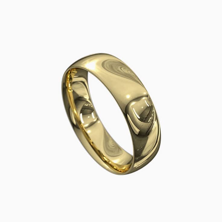 5mm polish mens rings