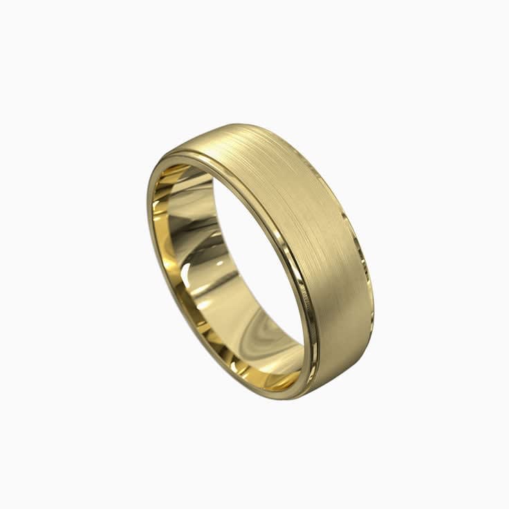 6mm matt Centre mens ring