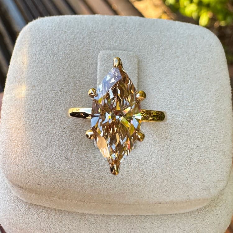 Fancy brown diamond engagement ring