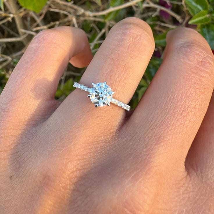 Classic 1ct with diamond band