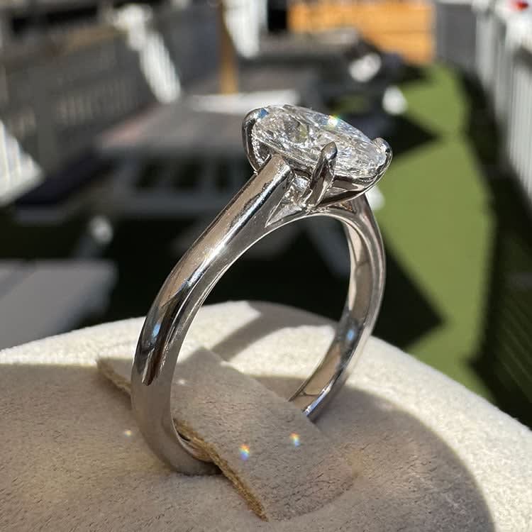 Oval on a white gold band