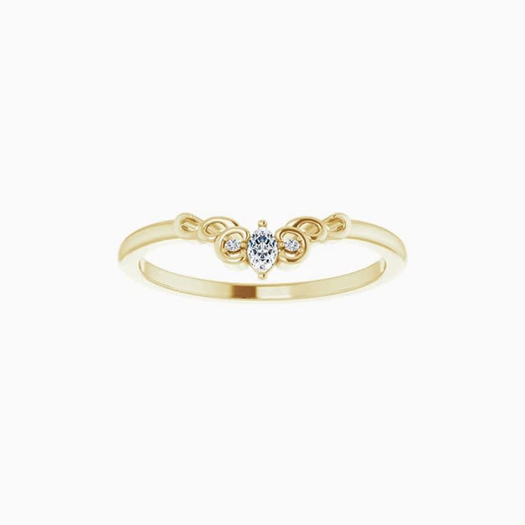 ladies ring with Arched