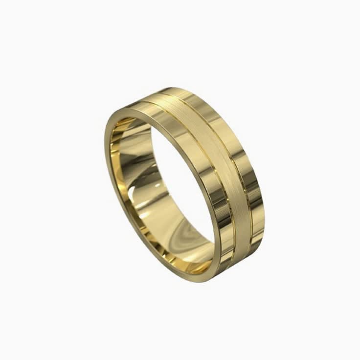 Mens 18k yellow ring