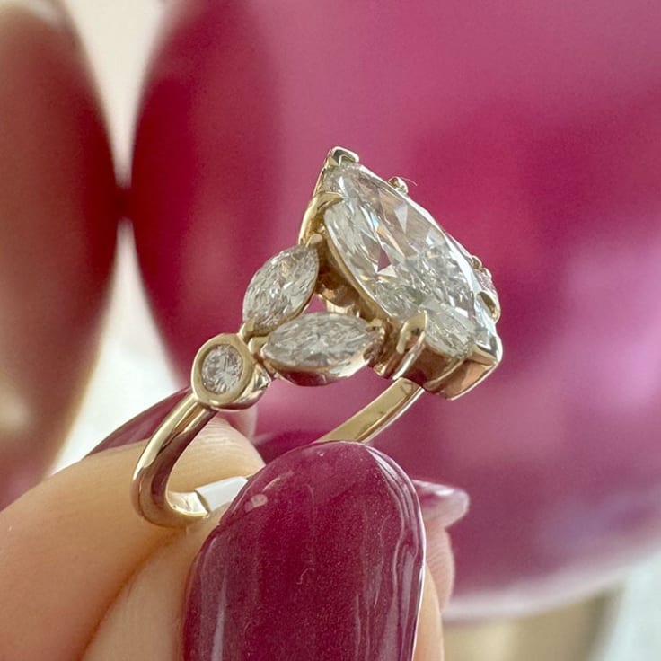 Marquise diamond with marquise band