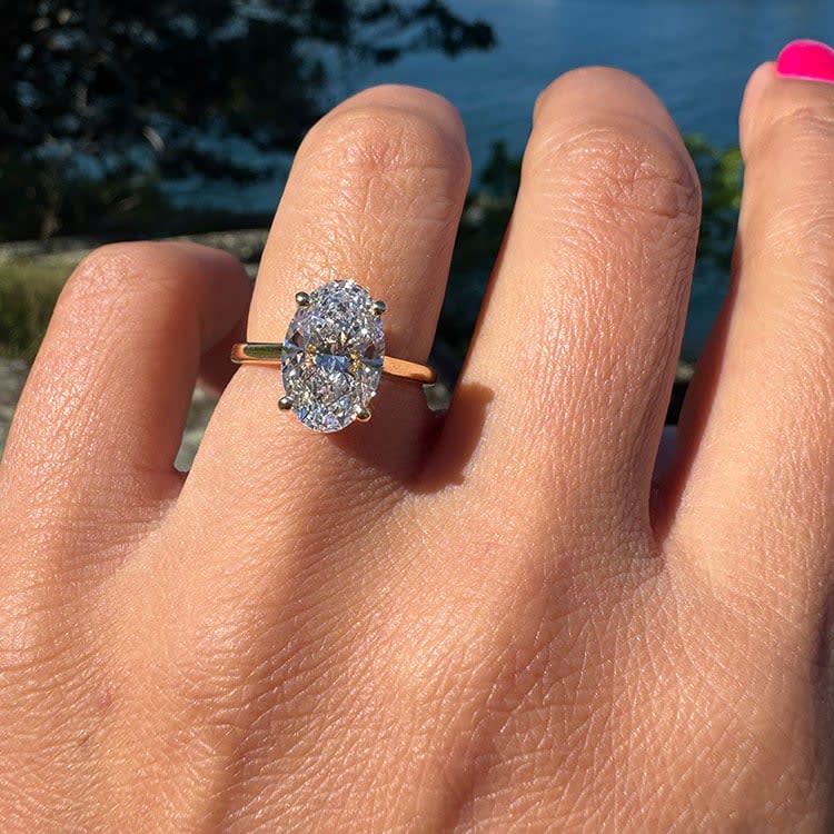 3 carat D VS1 oval engagement ring