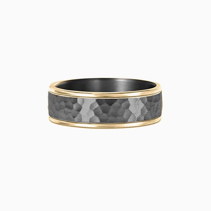 9k yellow and tantalum ring