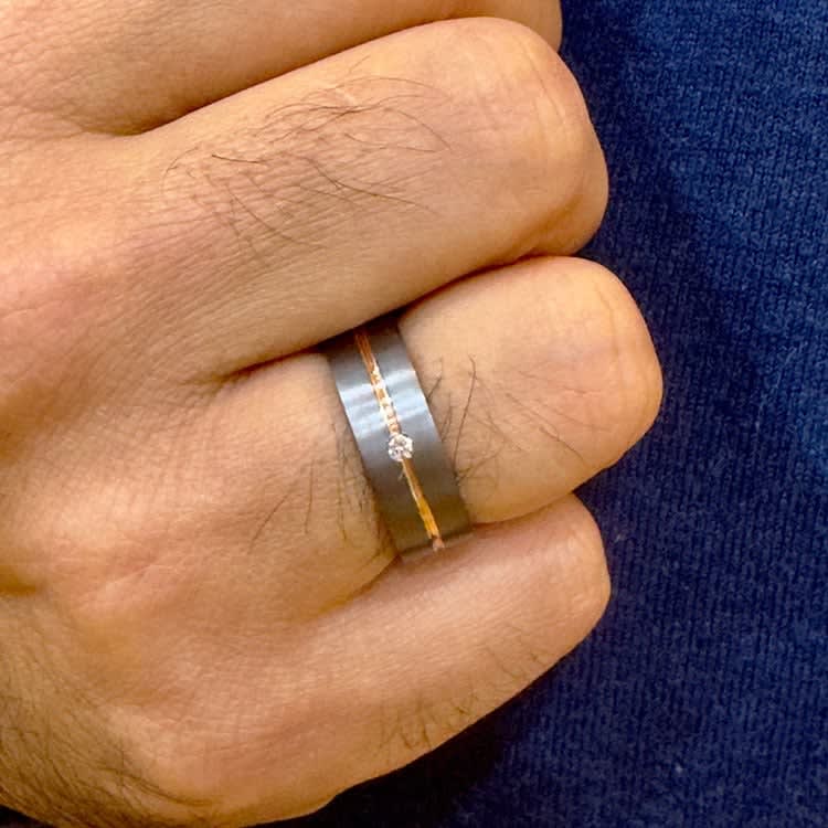 9K rosegold and tantalum