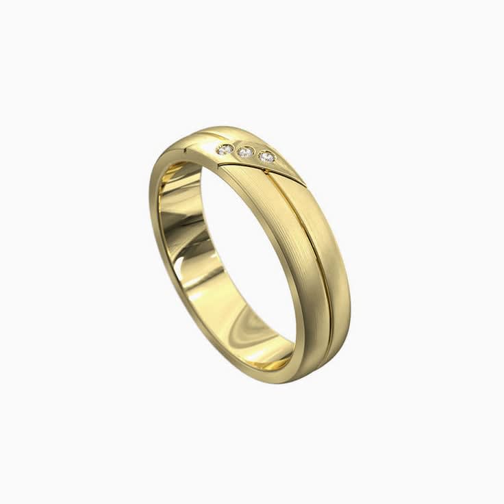 9k mens ring with diamond