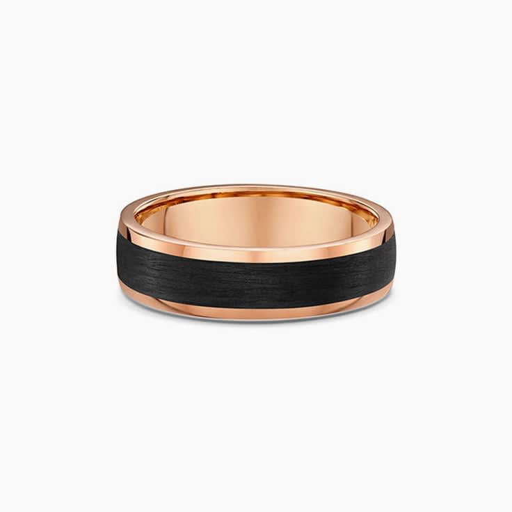 18k rosegold with carbon fiber
