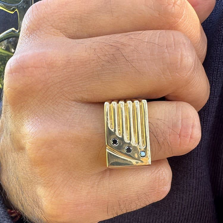 Custom mens signet ring