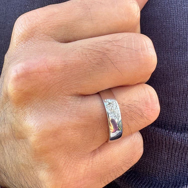 6mm classic ring in platinum 950
