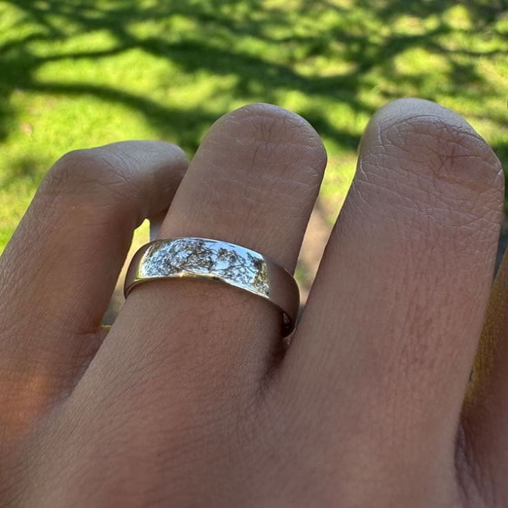 5mm classic ring in 9k white