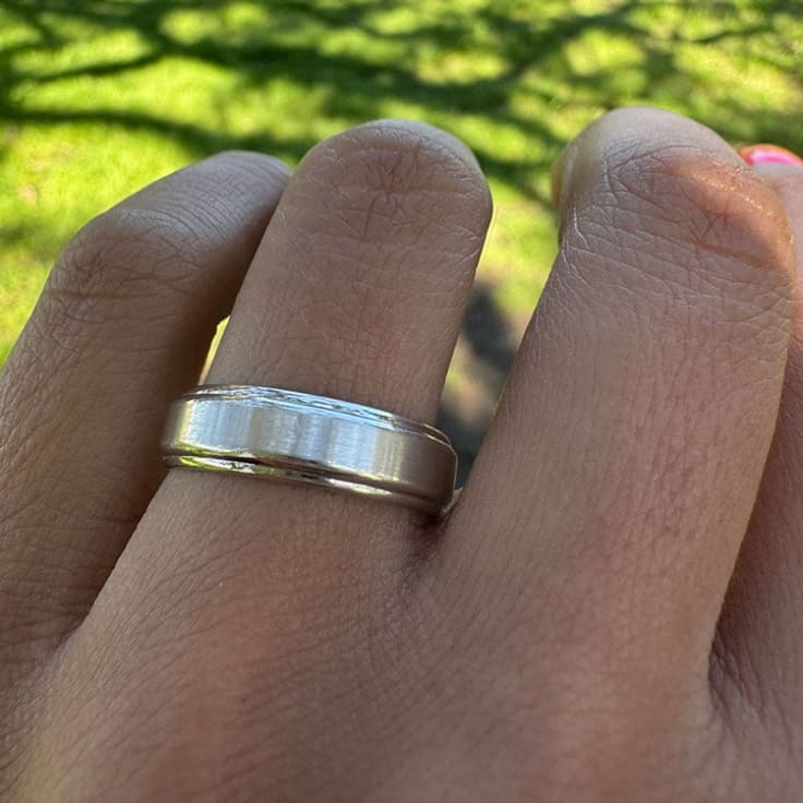 9k solid mens ring
